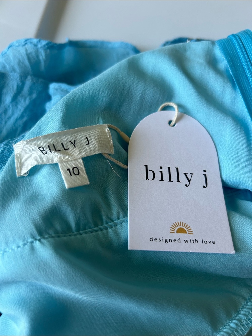 Billy J Cassidi Blue Asymmetrical One Shoulder Ruffle Tier Mini Dress - Picture 9 of 9
